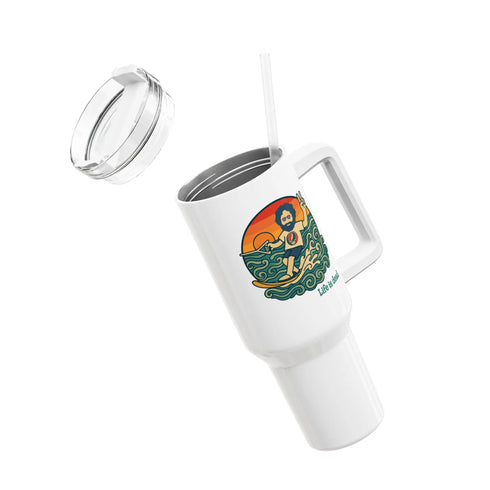 Grateful Dead - Waterskiin' Jerry Life is dead. "Fat Man" Tumbler,  Double Insulated 40oz Travel Mug - StealieShop